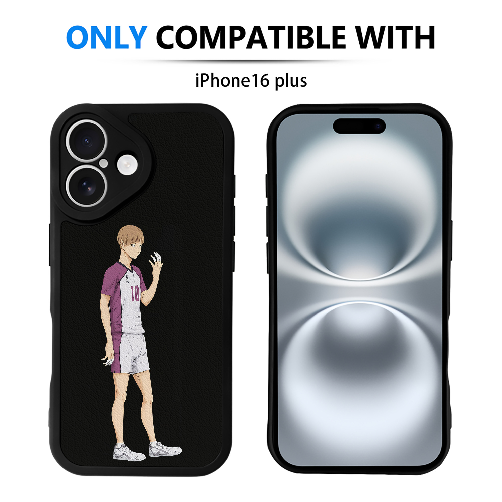 （画像用） ハイキュー!! Haikyu!! 【iPhone 16シリーズ対応】シリコンスマホケース（レザー調） 材質：シリコン